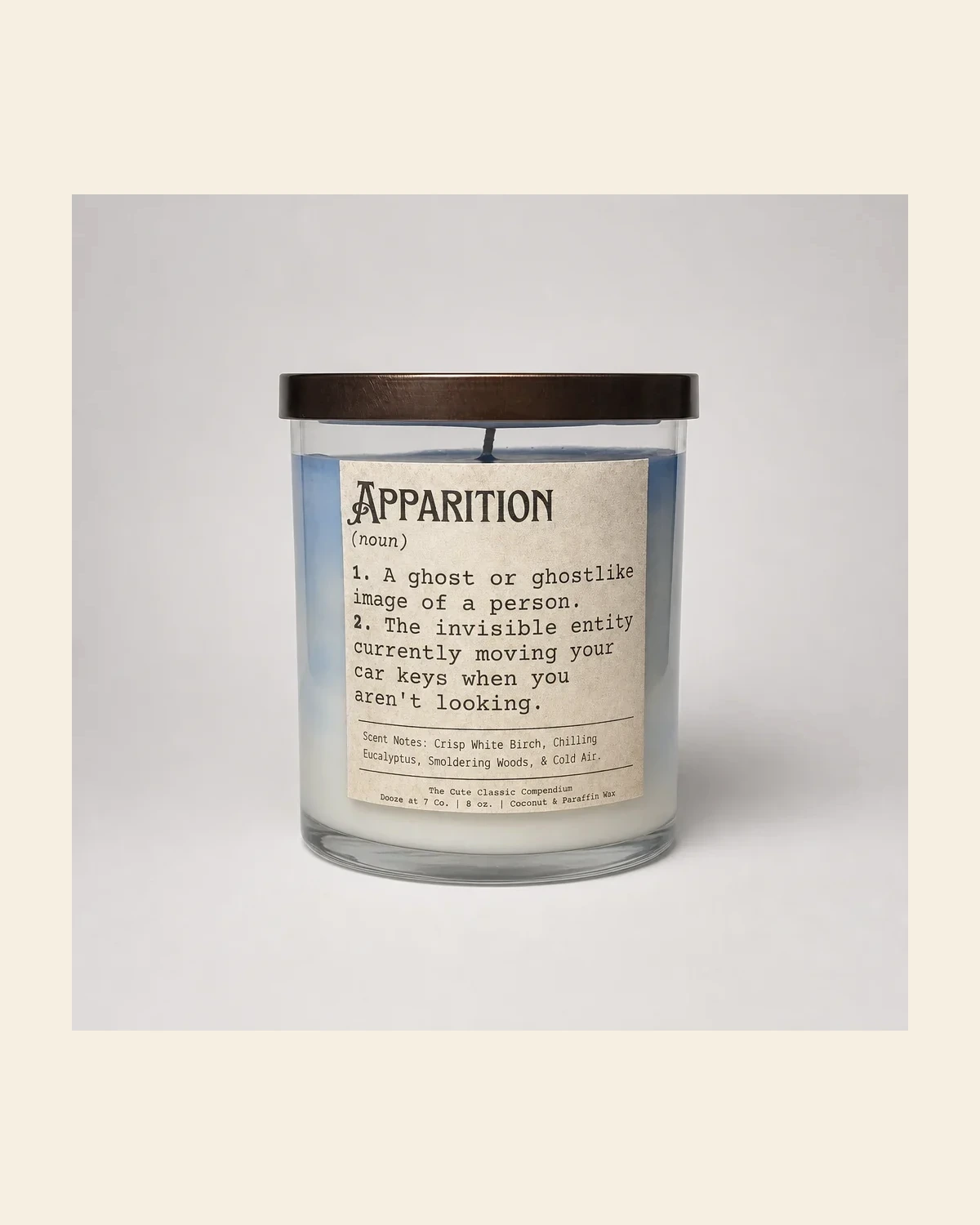 Apparition hand-marbled candle